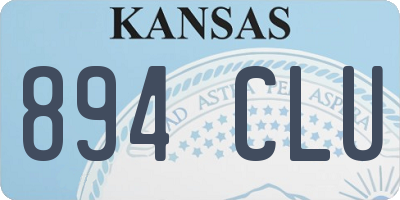 KS license plate 894CLU