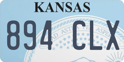 KS license plate 894CLX