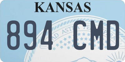 KS license plate 894CMD
