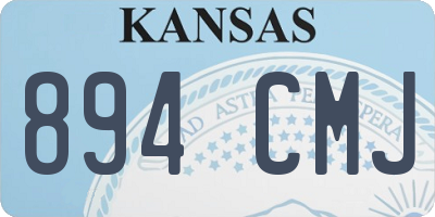 KS license plate 894CMJ