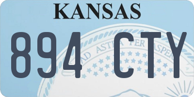 KS license plate 894CTY