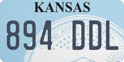 KS license plate 894DDL