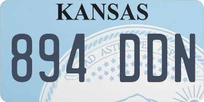 KS license plate 894DDN