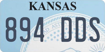 KS license plate 894DDS