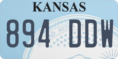 KS license plate 894DDW