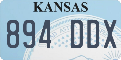KS license plate 894DDX