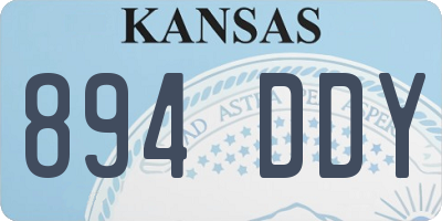 KS license plate 894DDY