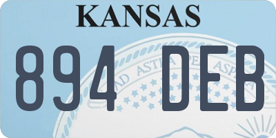 KS license plate 894DEB