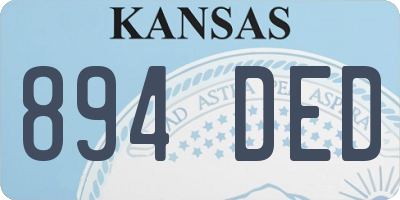 KS license plate 894DED