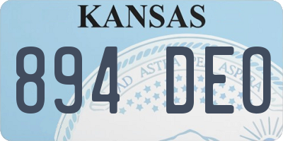 KS license plate 894DEO