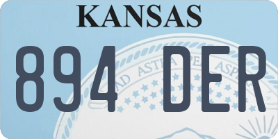 KS license plate 894DER