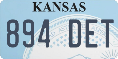 KS license plate 894DET