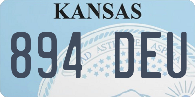 KS license plate 894DEU