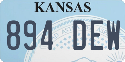 KS license plate 894DEW