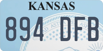 KS license plate 894DFB