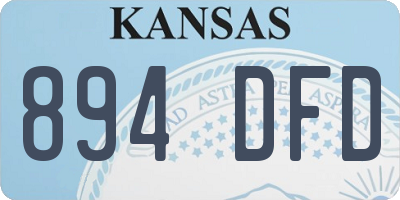 KS license plate 894DFD