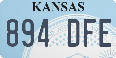 KS license plate 894DFE