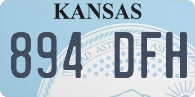 KS license plate 894DFH
