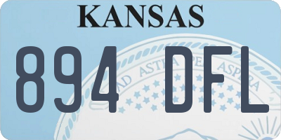 KS license plate 894DFL