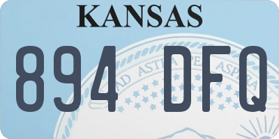 KS license plate 894DFQ
