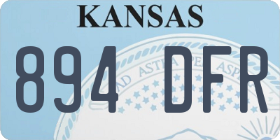 KS license plate 894DFR