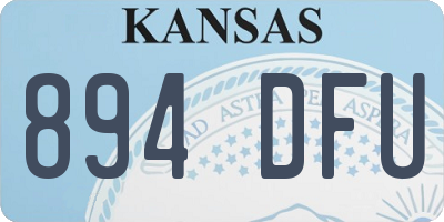 KS license plate 894DFU
