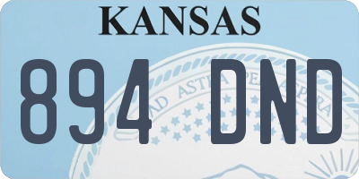 KS license plate 894DND