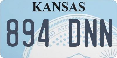 KS license plate 894DNN