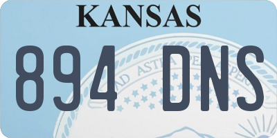 KS license plate 894DNS