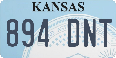 KS license plate 894DNT