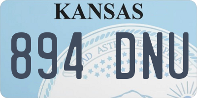 KS license plate 894DNU