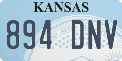KS license plate 894DNV