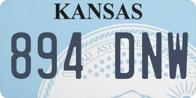 KS license plate 894DNW
