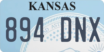 KS license plate 894DNX