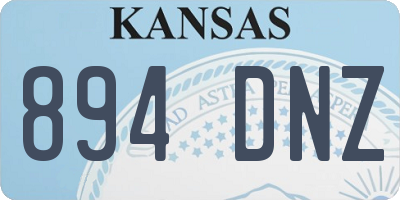 KS license plate 894DNZ
