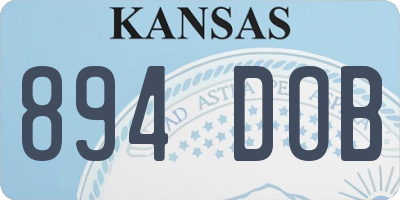 KS license plate 894DOB