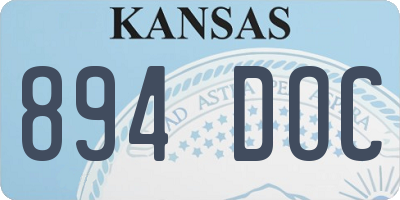KS license plate 894DOC
