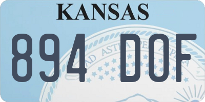 KS license plate 894DOF