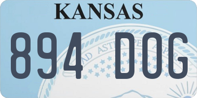 KS license plate 894DOG
