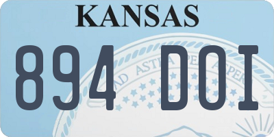 KS license plate 894DOI