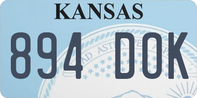 KS license plate 894DOK
