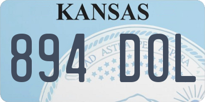 KS license plate 894DOL