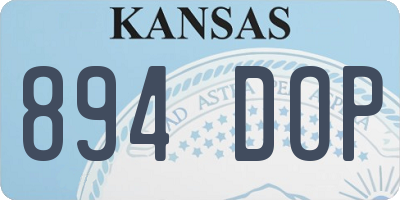 KS license plate 894DOP