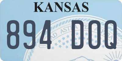 KS license plate 894DOQ