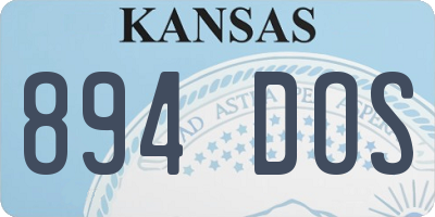 KS license plate 894DOS