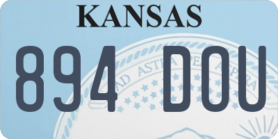 KS license plate 894DOU