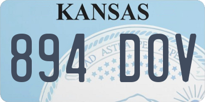 KS license plate 894DOV