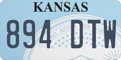 KS license plate 894DTW
