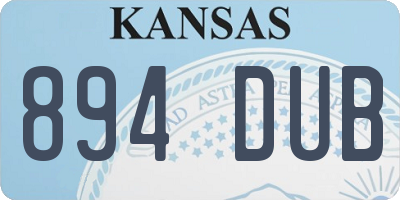 KS license plate 894DUB