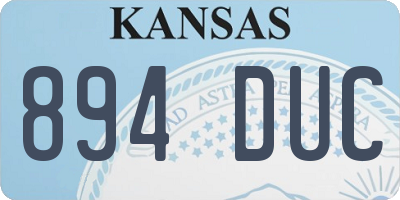 KS license plate 894DUC
